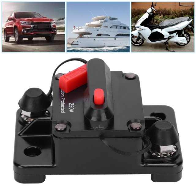 Copper Circuit Breaker Fuse Holder Support Automatic Reset, Over Current for Car, Wall Installation
