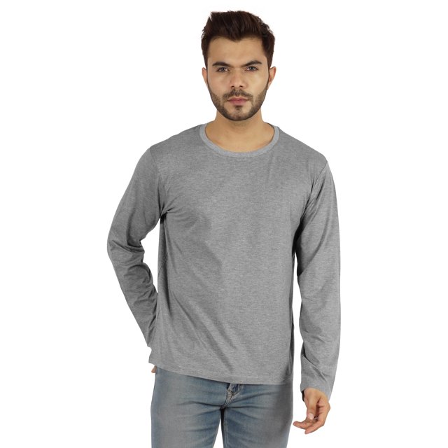 Inkmeso Men's Long Sleeve Cotton Basic Shirt Lightweight Solid T-Shirts