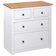 thumbnail image 3 of vidaXL Buffet Blanc 80x40x83 cm Pin Gamme Panama, 3 of 5