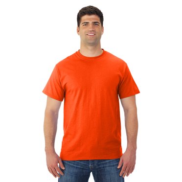 Jerzees Mens DRI-POWER Active Short Sleeve Crew T-Shirt, 4X, Burnt Orange