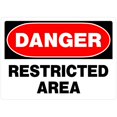 thumbnail image 1 of Hillman Group 842058 Panneau de Danger en Aluminium Blanc 10 x 14 Po. - 6 Pcs, 1 of 1
