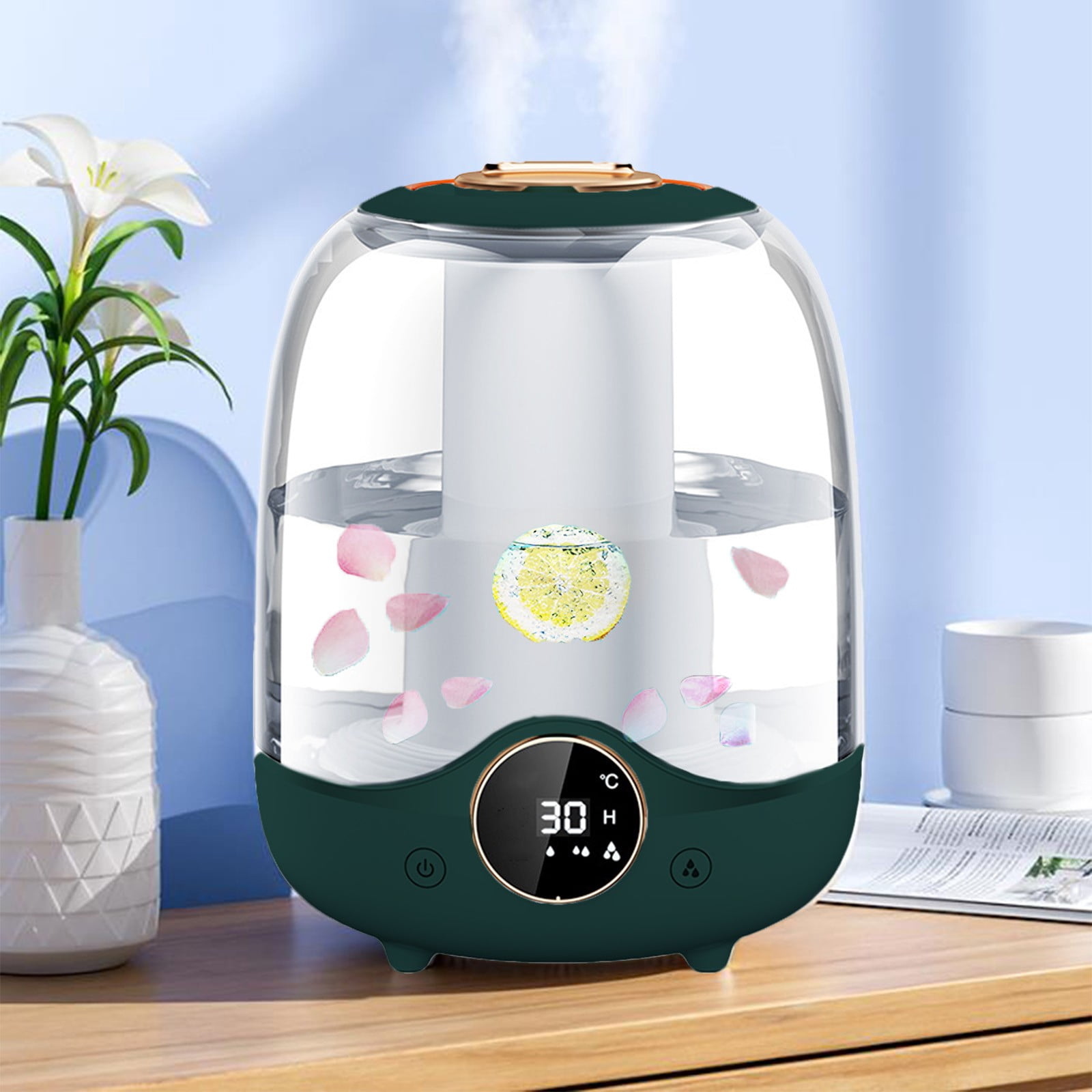 Dvkptbk Humidifiers for Bedroom 3Lhumidifiers for Bedroom Top Cool Mist Essential Oil Diffuser Humidifiers for Family Plants Nursery Humidifier for Large Room Last Up to 10Hours Colorful Light