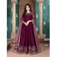 thumbnail image 4 of Custom Made Dark Color Women Kameez Salwar Pakistani Designer Party Wear Long Anarkali Suit, 4 of 5