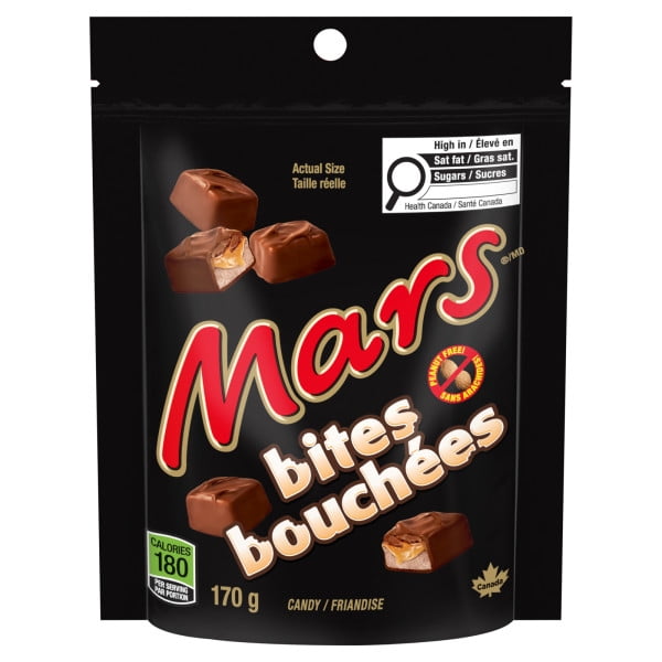 MARS, bouchées de chocolat sans arachide, sac, 170g