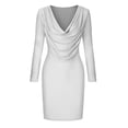 thumbnail image 5 of Ketyyh-chn99 Robe Maxi pour Femmes Robe d'Été Robe Maxi Soirée Élégante Robes Formelles Robe de Soirée pour Invitée de Mariage Argent,P, 5 of 5