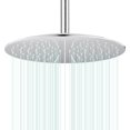 thumbnail image 1 of Rain Shower Head Round Shower Head High Flow Stainless Steel Rainfall Shower Head High Pressure Design (BChrome ), 1 of 7