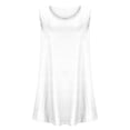 thumbnail image 4 of AherBiu Débardeurs d'Été Grande Taille pour Femmes Coupe Ample Col Rond Sans Manches Ourlet Mode Basique T-Shirt, 4 of 5
