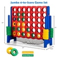 thumbnail image 3 of Costway Ensemble de Jeu Géant 4-to-Score Jeu Connect 4-en-Ligne avec Rangement en Filet pour Enfants et Adultes, 3 of 10