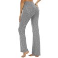 thumbnail image 2 of Innerwin Bas Taille Haute Femmes Harem Pantalons Course Jambe Large Pantalon Stretch Gris Clair 2XL, 2 of 3