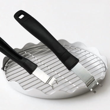 Barre de BBQ en Acier Inoxydable avec Poignée en Plastique - Outil de Gril Extérieur pour Levage, Retournement et Gestion du Charbon avec Prise Sécurisée et Usage Polyvalent