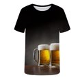 thumbnail image 5 of EQWLJWE Chemise d'Été For Men Men Casual Col Rond Pull Sleeve 3D Imprimé T-Shirt Imprimé Réaliste Shorts Sleeve Tops For Homme, 5 of 5