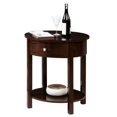 thumbnail image 3 of Convenience Concepts End Table Nightstand Bedside Oval in Wood - Espresso, 3 of 6