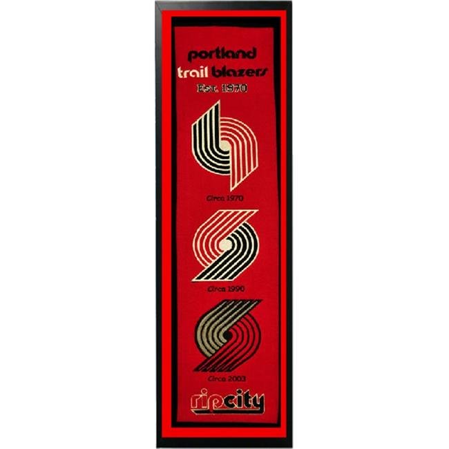 Encore Select 109-92 Portland Trail Blazers Logo History Felt Banner - 14 x 37 in.