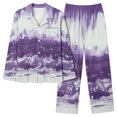 thumbnail image 1 of MeetoTime Pyjama d'Automne pour Femme, Ensemble 2 Pcs, Haut à Manches Longues Boutonné et Pantalon, Tenue de Nuit, 1 of 7