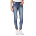 thumbnail image 1 of WallFlower Women's Ultra Skinny Mid-Rise Insta Soft Juniors Jeans (Standard and Plus), 1 of 9
