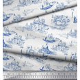thumbnail image 3 of Soimoi Toile de Coton Yacht & Architecture Structure Architectural Impression Couture Tissu Yard 56 Pouces de Large, 3 of 3