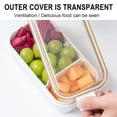 thumbnail image 2 of RKSTN Bento Boîte Réfrigérateur Compartiment Scellé Boîte de Conservation des Fruits Transparente avec Couvercle Boîte à Lunch Chauffée au Micro-Ondes Boîte à Lunch Bento, 2 of 5