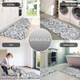 thumbnail image 2 of MeyJey Kitchen Rug Set of 2, Anti Fatigue Kitchen Mat 2 Pieces, Non Skid Waterproof Cushioned Boho Floor Mat and Runner Rug, 17"x28"+17"x48", Brown/Gray, 2 of 6