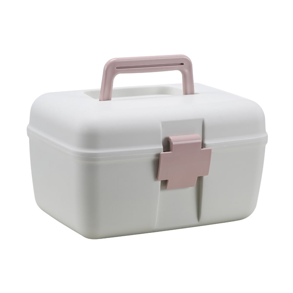 Emergency First Aid Kit 2 Layer Medicine Box Portable Emergency Medicine Box for Home Office
