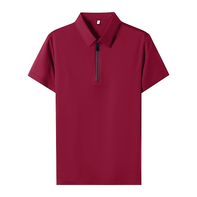 BOBOGOJP Mens Button Down Shirts Slim Fit Short Sleeve Athletic Fit Solid Button Down Shirts,Wine 4XL