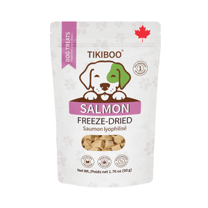 TIKIBOO Salmon Dog Treats, Freeze-Dried Treats for Dogs and Cats 50g