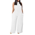 thumbnail image 2 of LSLJS Combinaison Décontractée pour Femme Sans Manches à Bretelles Spaghetti, Ample, Ajustable, Extensible, Pantalon Long, une-Pièce avec Poches, 2 of 5