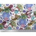 thumbnail image 2 of Soimoi Poly Georgette Fabric Mandala & Paisley Ethnic Print Fabric by Yard 52 Inch Wide, 2 of 3