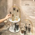thumbnail image 4 of facefd Perfume Rack Makeup Jewelry Display Shelf Creams Tray White care stand bedroom accessories pink 2 Tier, 4 of 9