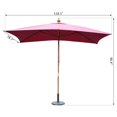 thumbnail image 3 of Outsunny 7’x10’ Wooden Rectangle Patio Umbrella, 3 of 3