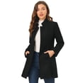 thumbnail image 1 of INSPIRE CHIC Manteau d'Hiver pour Femme à Col Montant, à Simple Boutonnage, Long, 1 of 6