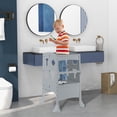 thumbnail image 4 of Costway Folding Kitchen Kids Step Ladder Stool Wooden Toddler Safety Tower Helper Gray, 4 of 10