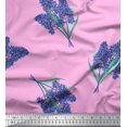 thumbnail image 1 of Soimoi polyester Crepe Fabric Lavender Flower Print Sewing Fabric Yard 42 Inch Wide, 1 of 3