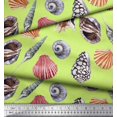 thumbnail image 3 of Soimoi Georgette Viscose Fabric Colorful Shells Ocean Print Sewing Fabric Yard 42 Inch Wide, 3 of 3