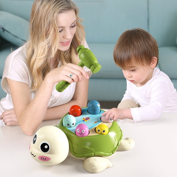 Jouets Éducatifs, Jouets de Jeu d'Imitation pour Tout-Petits, Jouets d'Habillage, Jouet Éducatif pour Garçons et Filles de 1 An, Casse-Tête de Tortue à Frapper pour Enfants, Jeux d'Éveil d'Apprentissage Précoce Garçons Filles Jouets pour Enfants