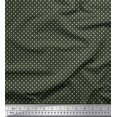 thumbnail image 1 of Soimoi Moss Georgette Fabric Dots Dots Print Sewing Fabric Yard 42 Inch Wide, 1 of 5