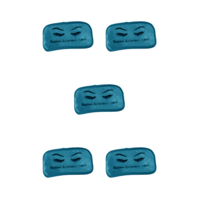 maskred Durable Eyelash Extension Forehead Pad Microfiber Holder Extension Soft Tray Blue 9 x 19cm 5Set
