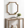 thumbnail image 4 of Kate And Laurel Hogan Scalloped Square Mirror, 24 x 24, Rustic Brown, Decorative Modern Farmhouse Wall Mirror for Display with Unique Shape and Large Size, 4 of 15