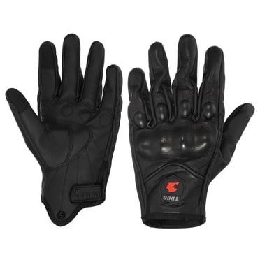 Unique Bargains 1 Pair Riding Gloves Motorcycle Gloves Touchscreen Gloves for Men for Cycling Driving Leather Black M