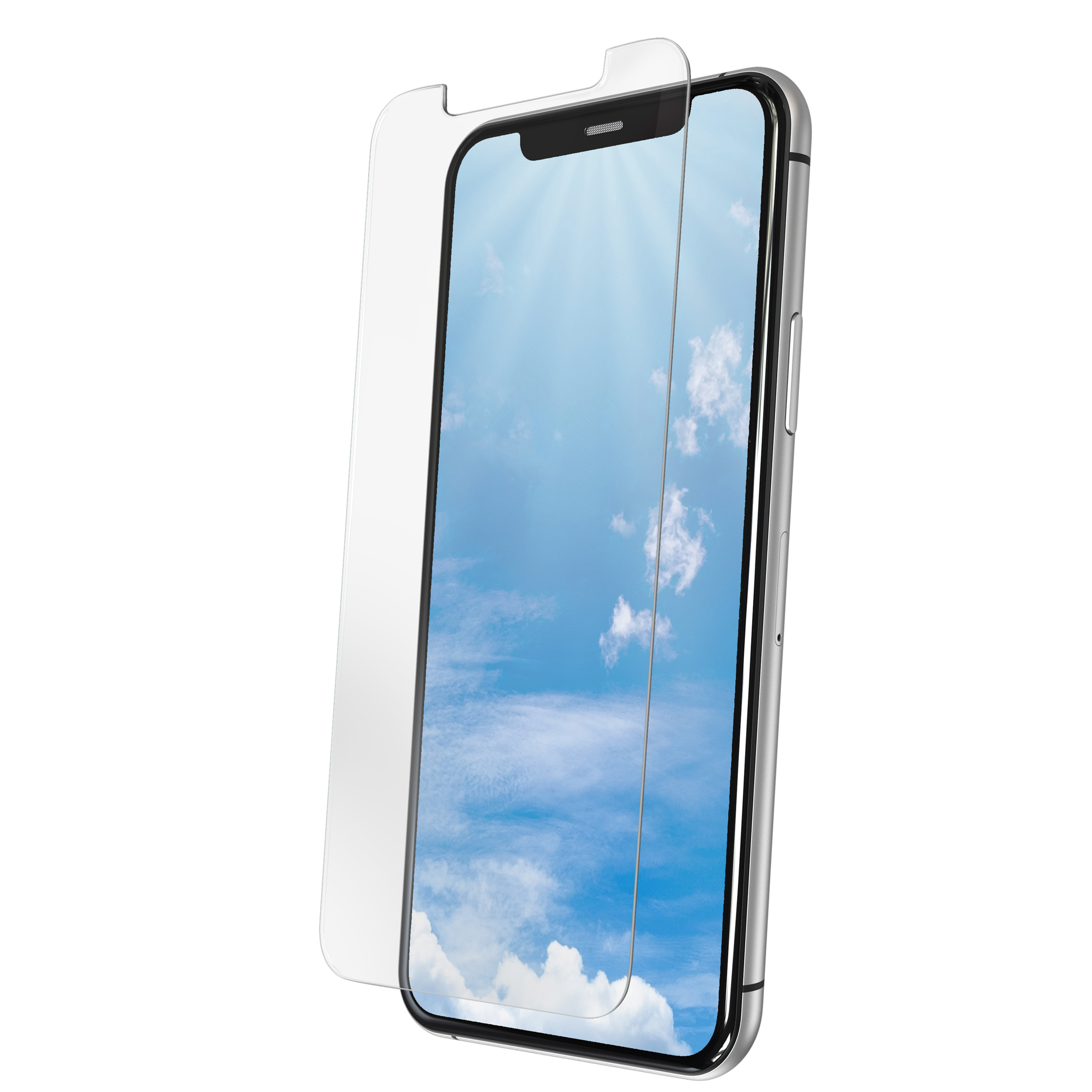 onn. Corning Glass Screen Protector for iPhone 11 Pro Max/XS Max, Made with Durable Glass by Corning®, with Advanced Easy Application Tray