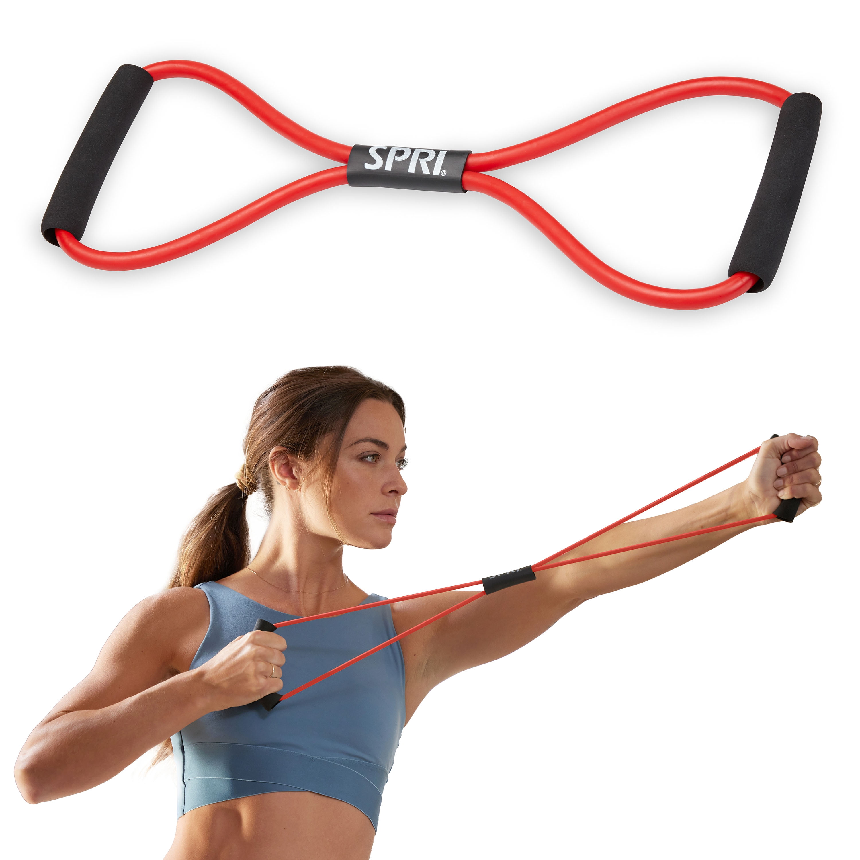 Spri Ultra Toner Medium (Red)- Targeted Toning- Resistance Training- Portable Design-For All Fitness Levels
