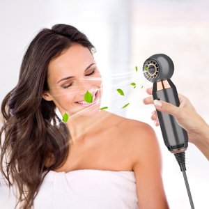 FcBaudy Hair Dryer, High-Speed Low Noise Blow Dryer Leaf Less Hair Dryer Mini Electric Hair Dryer Travel Hair Dryer Hotel Wall Mounted Hair Dryer Plastic leafless hair dryer