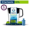thumbnail image 1 of Brita 10 Cup Elite Filter Pitcher with 1 Brita Elite Filter, Made Without BPA, Tahoe, Black, 1 of 8