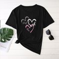 thumbnail image 2 of Hauts de la Saint-Valentin pour Femmes Aguichant Saint-Valentin Décontracté Femmes Manches Courtes Imprimé Col Rond Hauts Tee T-Shirt Manches Courtes Hauts pour Femmes Hauts pour Femmes Manches 3/4 Hauts de la Saint-Valentin pour Femmes, 2 of 3