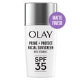 thumbnail image 1 of Olay Prime & Protect SPF 35 Face Sunscreen , Matte Finish SPF Makeup Primer and Lightweight Sunscreen for All Skin Types, 1 of 14