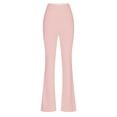 thumbnail image 4 of LOVZFMLL Women's Pants, Solid Color Tight Fitting Hip Shaping Flared Yoga Pants Pink, L, 4 of 4