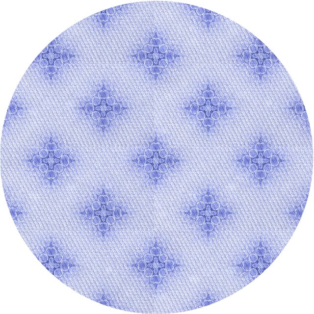 Ahgly Tapis Rond Lavable en Machine Intérieur Transitionnel Bleu Ciel, 5 Pieds Rond