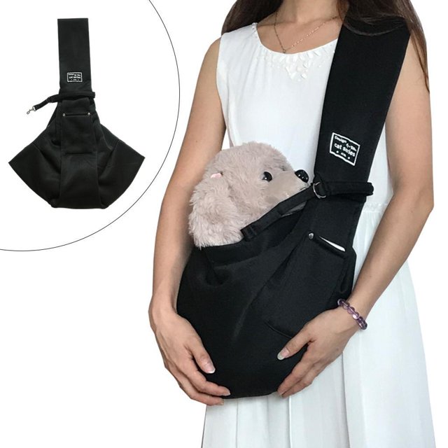 Sac de Transport pour Chat à une Épaule, Fourre-Tout, Pochette, Noir