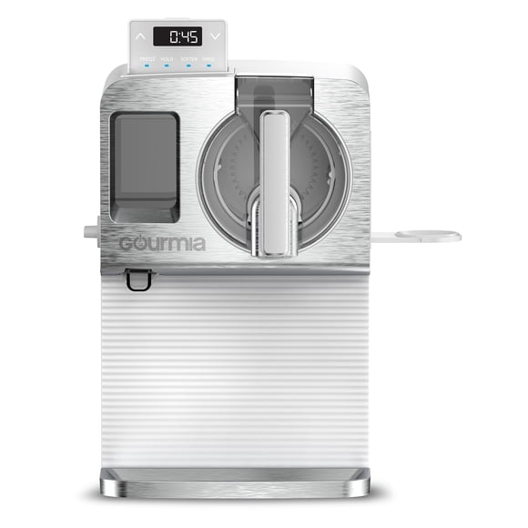 Gourmia 1-Liter Automatic Soft Serve Ice Cream & Frozen Drink Maker, White