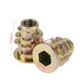 thumbnail image 1 of Filfeel 50Pcs Hex Drive Furniture Nut, Hex Drive Head Nut, For Wood Insert Headboards, 1 of 8