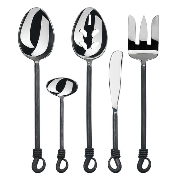 Gourmet Settings Ensemble d'Hôtesse de 5 Pcs Twist and Shout